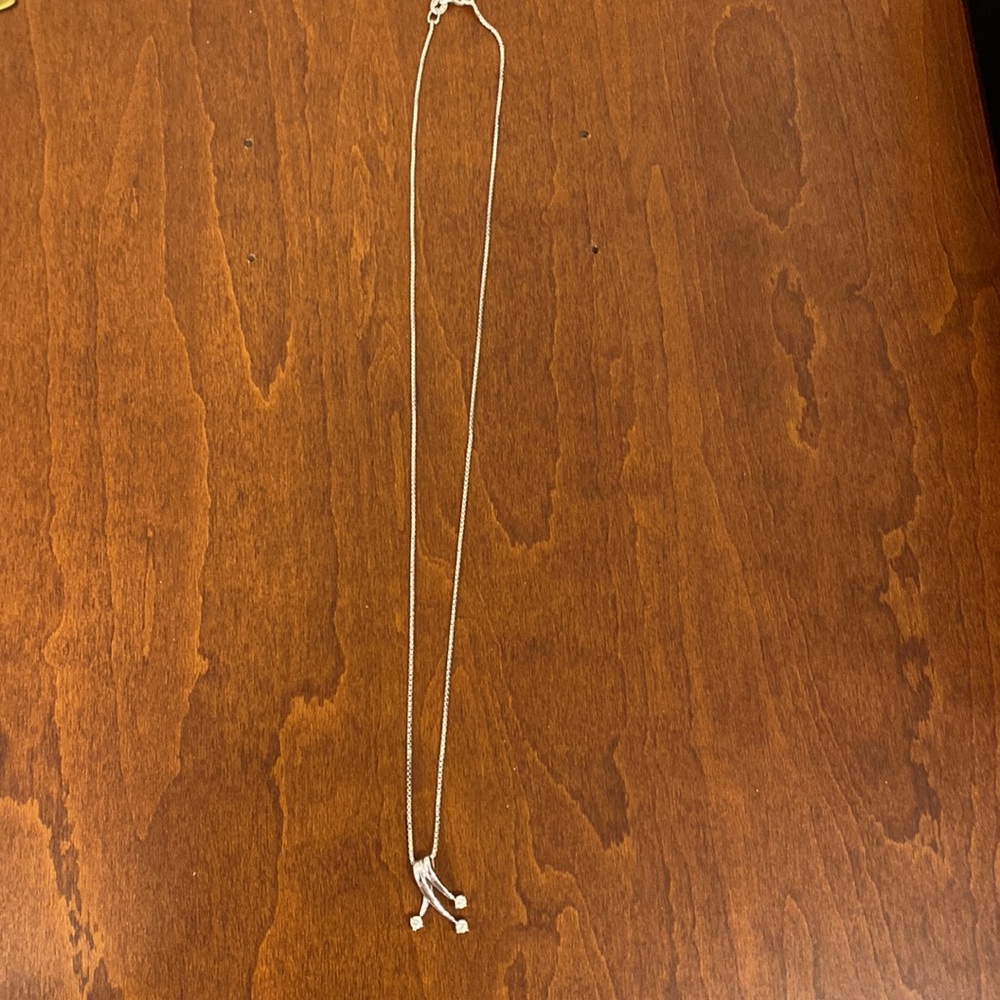 Sterling silver and crystal necklace